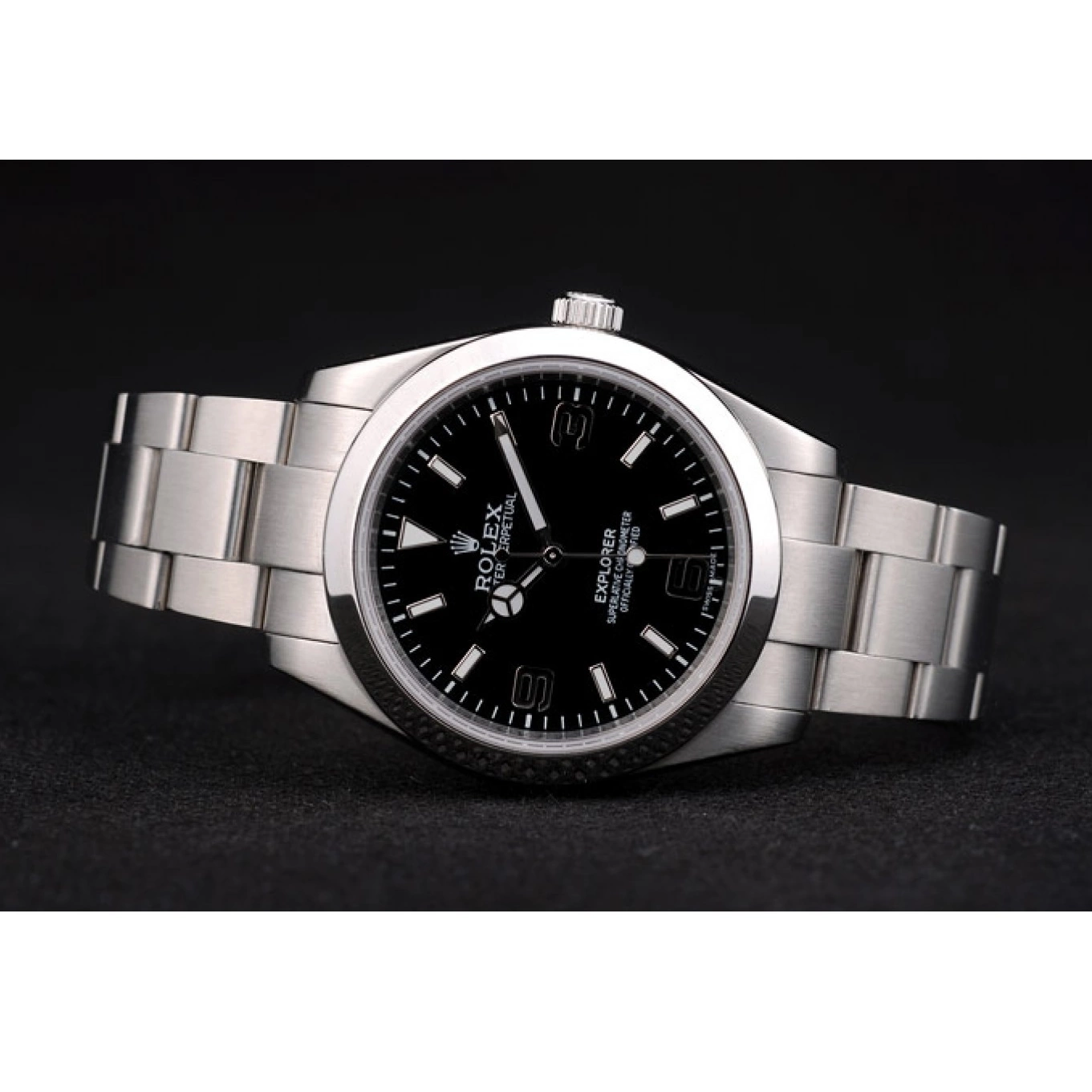 Rolex copies cheap Stainless Black Steel Dial Bezel 41984 Explorer Rolex 0705